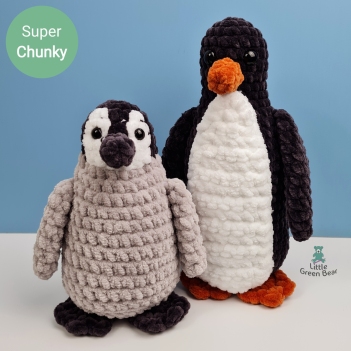 Pru the Penguin amigurumi pattern by Little Green Bear
