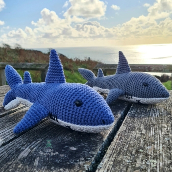 Shane the Shark amigurumi pattern by Little Green Bear