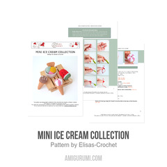 Mini Ice cream Collection amigurumi pattern by Elisas Crochet