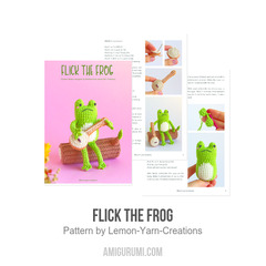 Flick the Frog amigurumi pattern by Lemon Yarn Creations