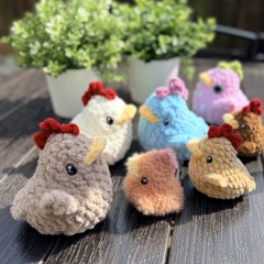 Stargazing Chicken amigurumi pattern by unknown