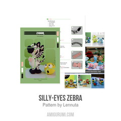 Silly-eyes Zebra amigurumi pattern by Lennutas
