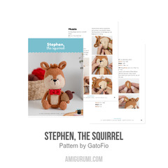 Stephen, the squirrel amigurumi pattern by GatoFio