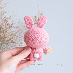 Floral Bunny Crochet Pattern amigurumi by Hello Amijo