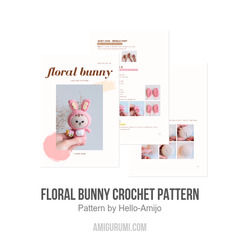 Floral Bunny Crochet Pattern amigurumi pattern by Hello Amijo