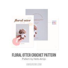 Floral Otter Crochet Pattern amigurumi pattern by Hello Amijo