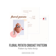 Floral Potato Crochet Pattern amigurumi pattern by Hello Amijo