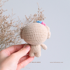 Floral Puppy Crochet Patten amigurumi by Hello Amijo