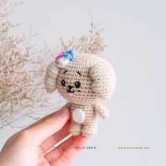 Floral Puppy Crochet Patten amigurumi pattern by Hello Amijo