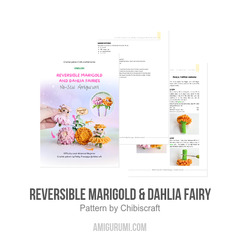 Reversible Marigold & Dahlia Fairy amigurumi pattern by Chibiscraft