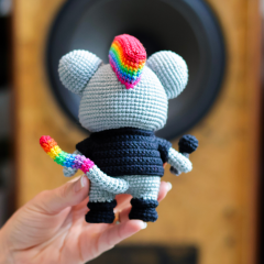 Rocky, the Punk Rock Mouse amigurumi pattern by Crocheniacs