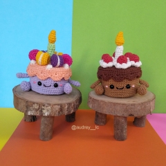 Brenda Birthday Cake amigurumi pattern by Audrey Lilian Crochet