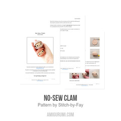 No-Sew Clam amigurumi pattern by Stitch by Fay