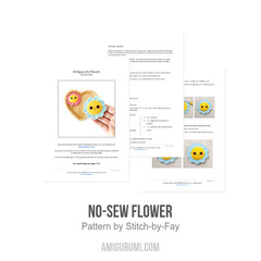 No-Sew Flower amigurumi pattern by Stitch by Fay