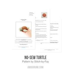 No-Sew Turtle amigurumi pattern by Stitch by Fay