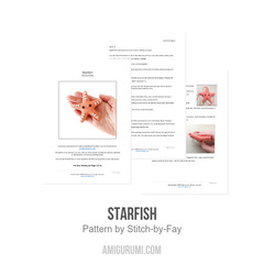 Starfish amigurumi pattern by Stitch by Fay