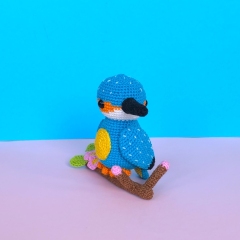 Flicker the kingfisher amigurumi pattern by Amigurumi with Eli