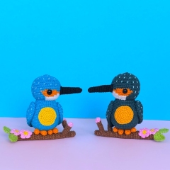 Flicker the kingfisher amigurumi pattern by Amigurumi with Eli