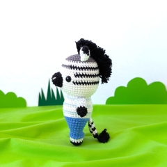 Zachary the azebra amigurumi pattern by Amigurumi with Eli