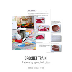 Crochet Train amigurumi pattern by apinchofcotton
