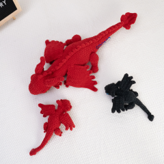 Dragon Mama and Baby amigurumi by The Loop Story