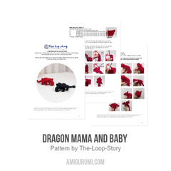 Dragon Mama and Baby amigurumi pattern by The Loop Story