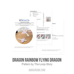 Dragon Rainbow Flying Dragon amigurumi pattern by The Loop Story