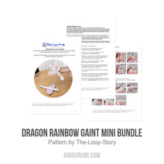 Dragon Rainbow Gaint Mini Bundle amigurumi pattern by The Loop Story
