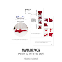 Mama Dragon Fire Dragon amigurumi pattern by The Loop Story