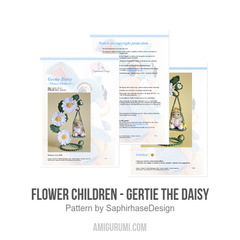 Flower Children - Gertie the Daisy amigurumi pattern by SaphirhaseDesign