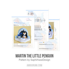Martin the little penguin amigurumi pattern by SaphirhaseDesign