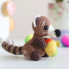 Carla the coati amigurumi pattern by LikeALigerCrochet