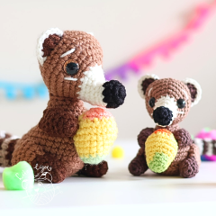 Carla the coati amigurumi pattern by LikeALigerCrochet