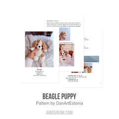 Beagle puppy amigurumi pattern by DanArtEstonia