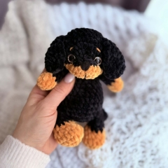 Dachshund dog amigurumi pattern by DanArtEstonia