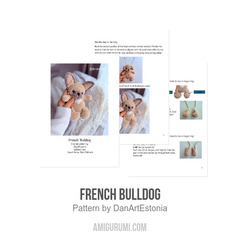 French Bulldog amigurumi pattern by DanArtEstonia