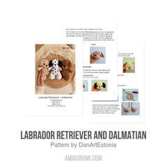 Labrador Retriever and Dalmatian amigurumi pattern by DanArtEstonia