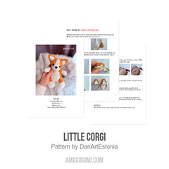 Little Corgi amigurumi pattern by DanArtEstonia