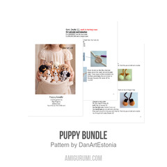 Puppy bundle amigurumi pattern by DanArtEstonia