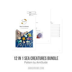 12 in 1 Sea Creatures Bundle amigurumi pattern by AmiGuide