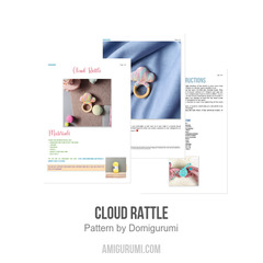 Cloud Rattle amigurumi pattern by Domigurumi