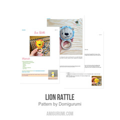 Lion Rattle amigurumi pattern by Domigurumi