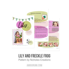Lily and Freckle Frog amigurumi pattern by Nichole’s Creations