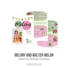 Melony and Walter-Melon amigurumi pattern by Nichole’s Creations