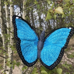 Morpho butterlfy amigurumi pattern by MieksCreaties