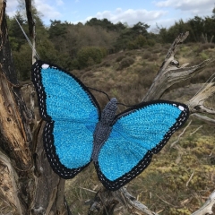 Morpho butterlfy amigurumi pattern by MieksCreaties