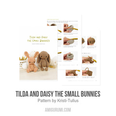 Tilda and Daisy the Small Bunnies amigurumi pattern by Kristi Tullus