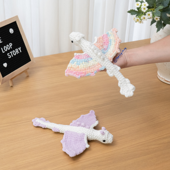 Dragon Rainbow Flying Dragon amigurumi pattern by The Loop Story