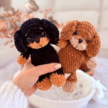 Dachshund dog amigurumi pattern by DanArtEstonia