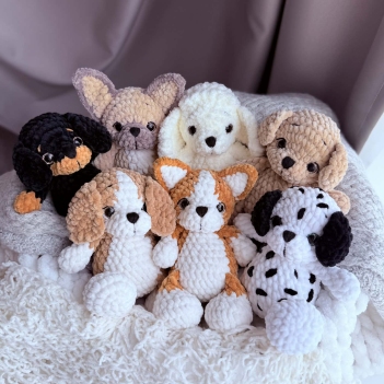 Puppy bundle amigurumi pattern by DanArtEstonia